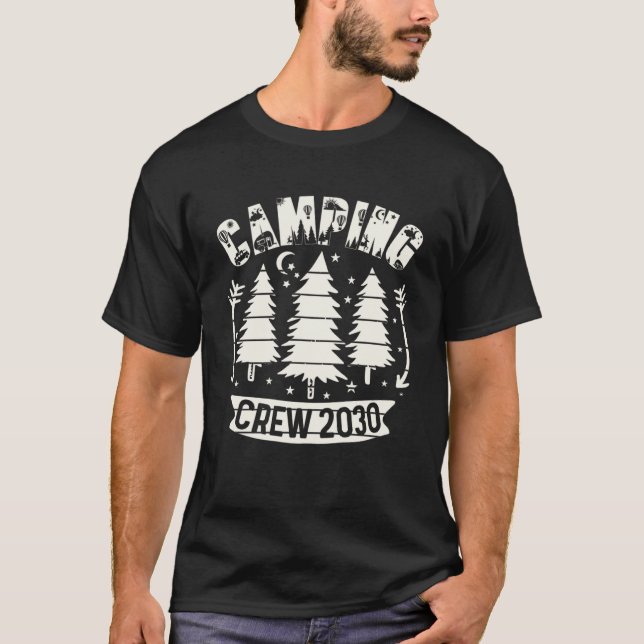 2030 Camping Crew  Family Camping Trip Group I Cam T-Shirt (Front)