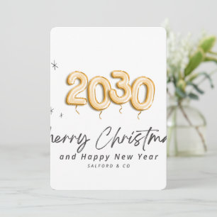 2030 Merry Christmas And New Year's Holiday Card