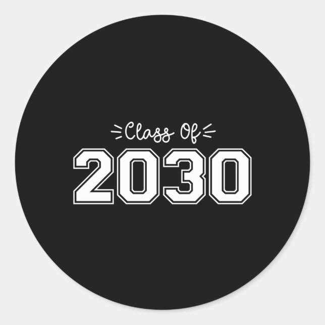 2030 seniors, Class of 2030 Graduation Classic Round Sticker (Front)