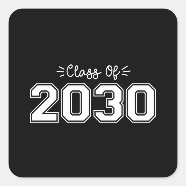 2030 seniors, Class of 2030 Graduation Square Sticker (Front)