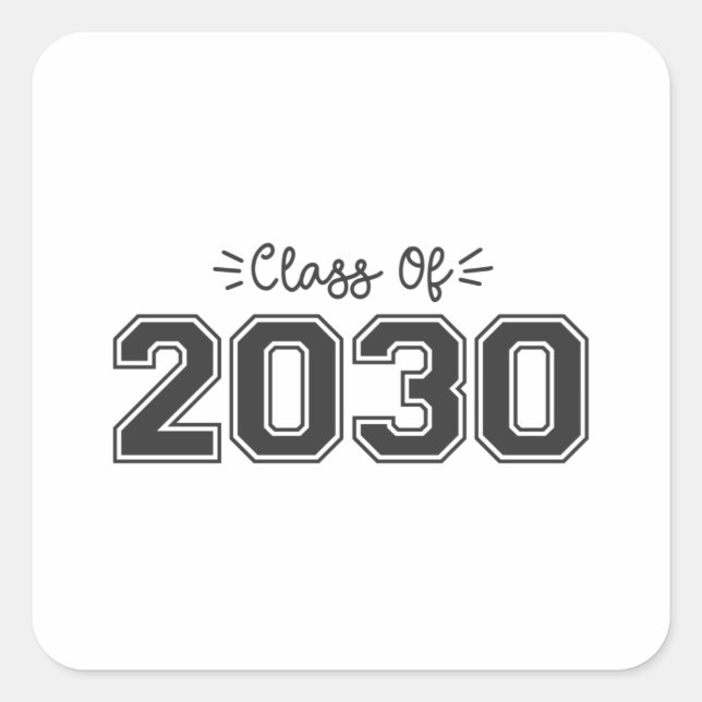 2030 seniors, Class of 2030 Graduation Square Sticker (Front)