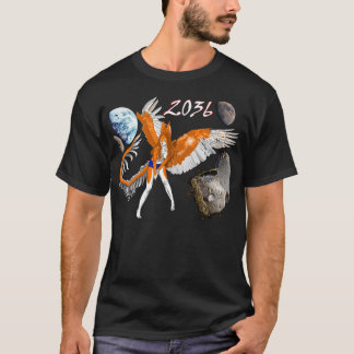 2036 asteroid furry angel rabbit dragon alien T-Shirt