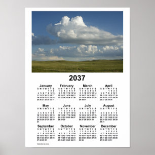 2037 Nebraska Sandhills Calendar by Janz Poster