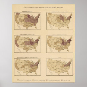 204 Manufactures/sq mile Poster