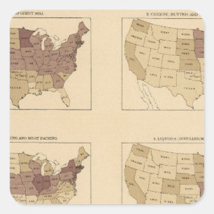 204 Manufactures/sq mile Square Sticker