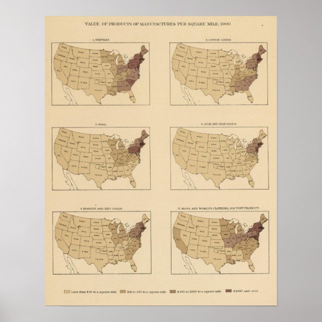 205 Manufactures/sq mile Poster (Front)