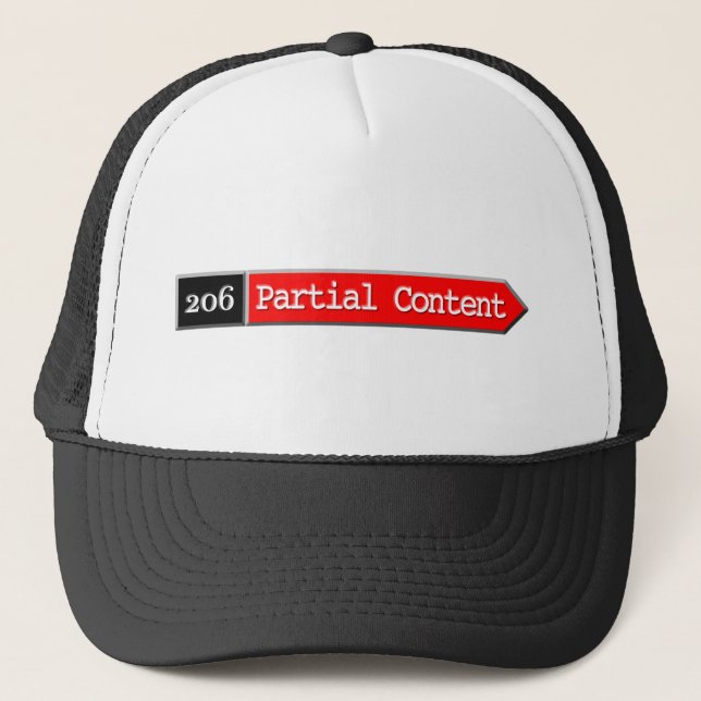 206 - Partial Content Trucker Hat (Front)