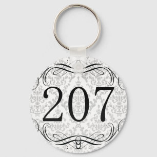 207 Area Code Key Ring