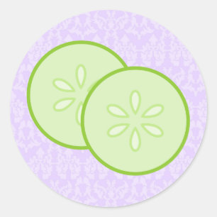 20 - 1.5" Business Stick Purple Damask Spa Massage Classic Round Sticker