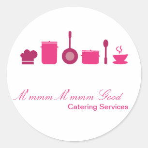 20 - 1.5" Catering Chef Business Stickers