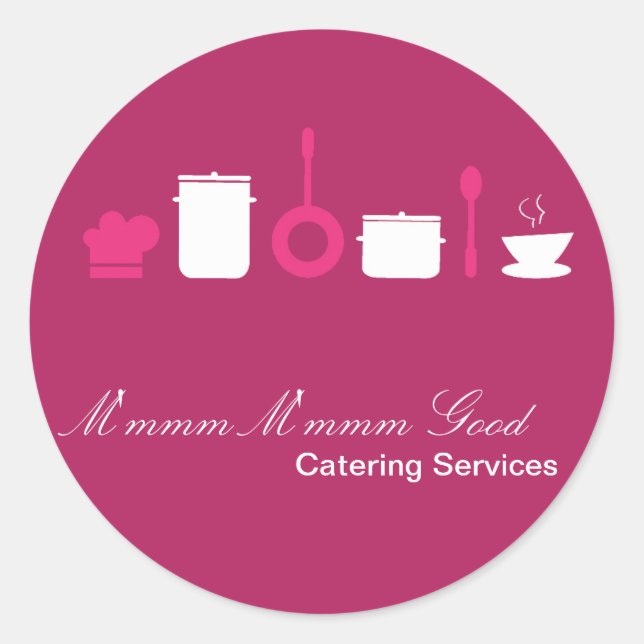 20 - 1.5"  Catering Chef Business Stickers (Front)
