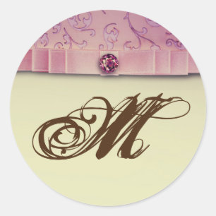 20 - 1.5  Envelope Seal Amethyst Jewel Embossed