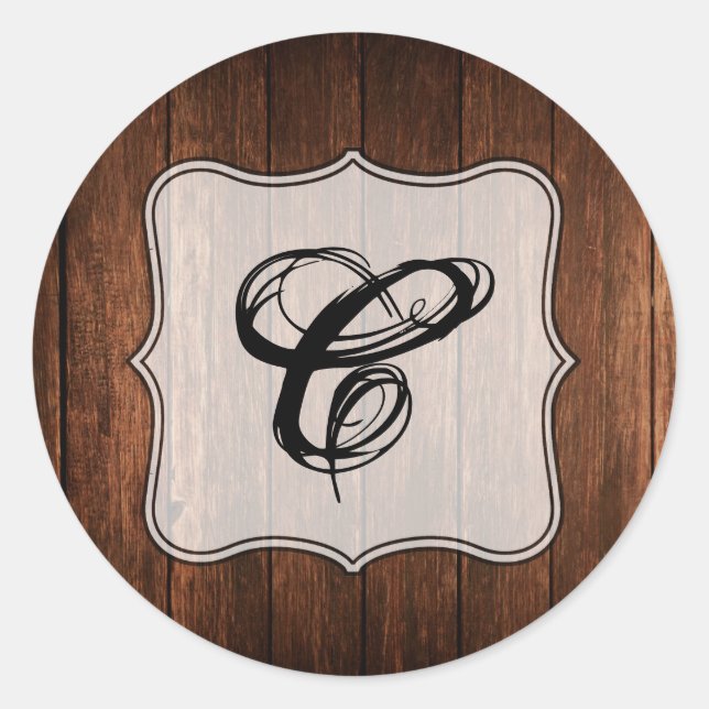 20 - 1.5  Envelope Seal Barn Wood Country Rustic (Front)