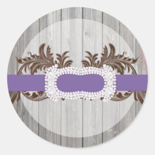 20 - 1.5  Envelope Seal Barn Wood Diamond Ribbon