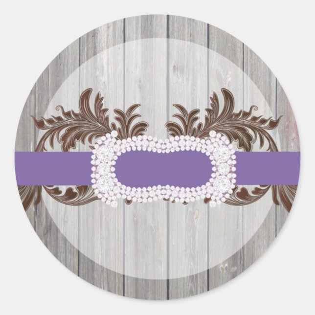 20 - 1.5  Envelope Seal Barn Wood Diamond Ribbon (Front)