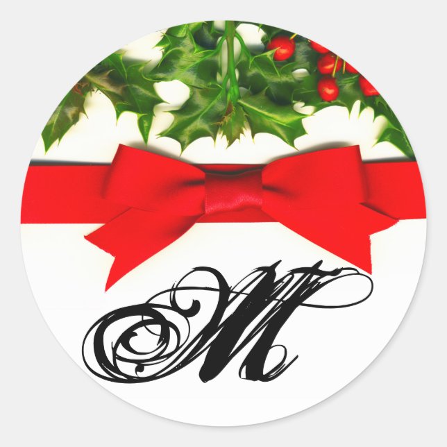 20 - 1.5  Envelope Seal Baughs Holly Berry Christm (Front)