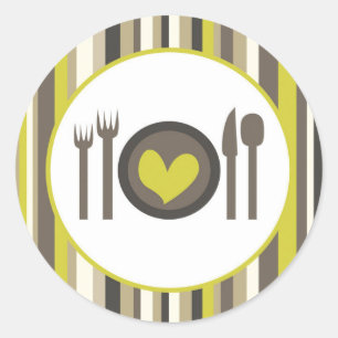 20 - 1.5 Envelope Seal China Plate Silverware