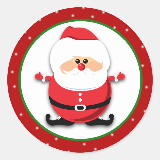 20 - 1.5" Envelope Seal Christmas Santa (Front)