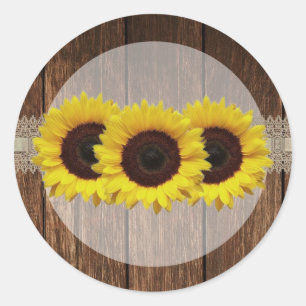 20 - 1.5  Envelope Seal Country Sunflower Wood