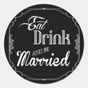 20 - 1.5  Envelope Seal Eat Drink Be Married Black