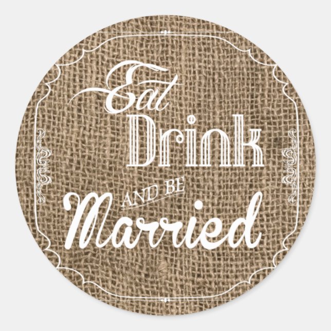 20 - 1.5  Envelope Seal Eat Drink Be Married Burla (Front)