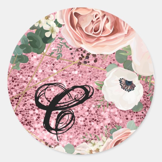 20 - 1.5  Envelope Seal Geometric Garden Rose Glit (Front)