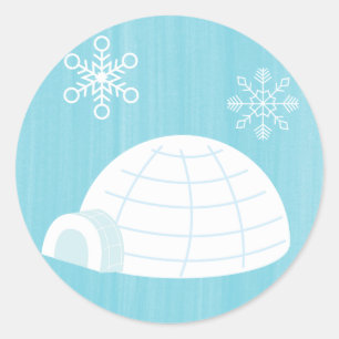 20 - 1.5" Envelope Seal Icy Igloo Baby Blue
