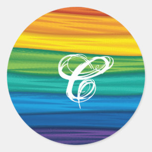 20 - 1.5  Envelope Seal lgbtq rainbow flag lesbian