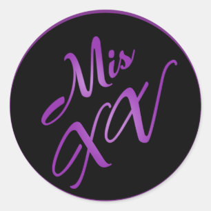 20 - 1.5" Envelope Seal Mis XV Purple Morado