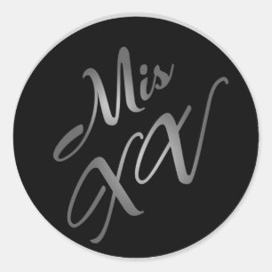 20 - 1.5"  Envelope Seal Mis XV Silv Black Party