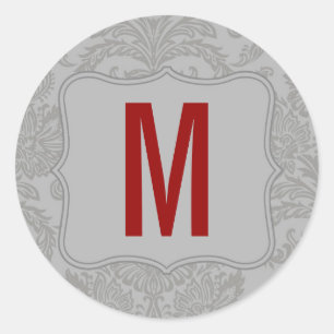 20 - 1.5 Envelope Seal Modern Grey Damask Lace