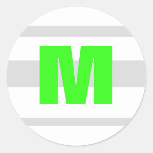 20 - 1.5 Envelope Seal Modern Neon Stripe Green