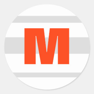 20 - 1.5 Envelope Seal Modern Neon Stripe Orange