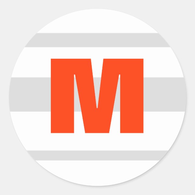 20 - 1.5  Envelope Seal Modern Neon Stripe Orange (Front)