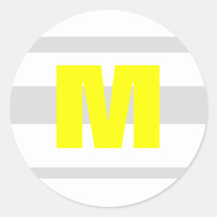 20 - 1.5  Envelope Seal Modern Neon Stripe Yellow