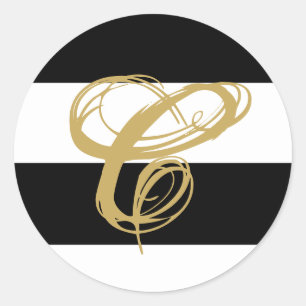 20 - 1.5 Envelope Seal Modern Stripe Black White