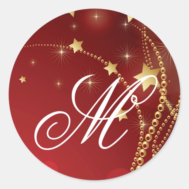 20 - 1.5  Envelope Seal Monogram Christmas XMAS (Front)