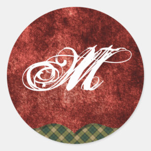 20 - 1.5 Envelope Seal Monogram Christmas XMAS