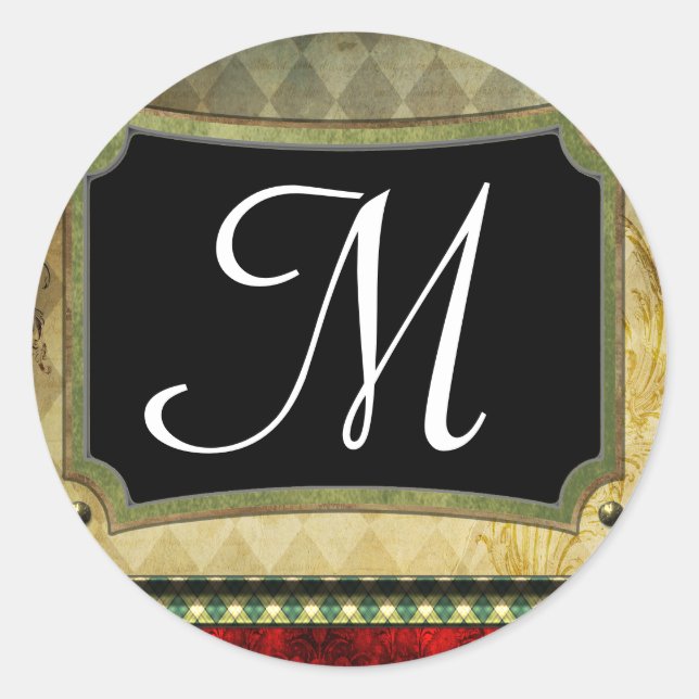 20 - 1.5  Envelope Seal Monogram Christmas XMAS (Front)