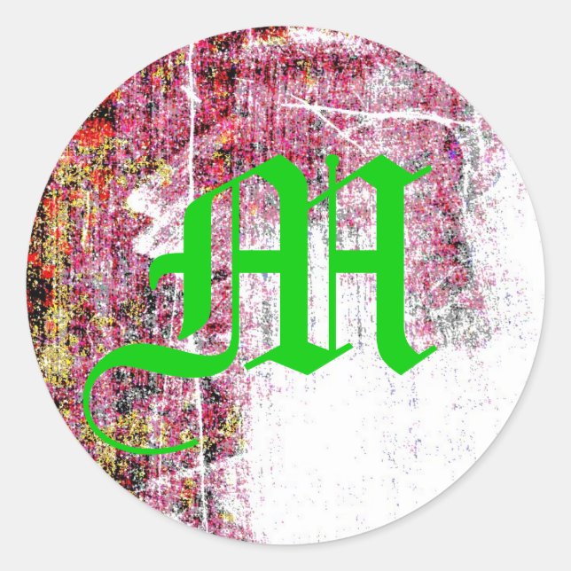 20 - 1.5  Envelope Seal Neon Grunge Scratch Colour (Front)