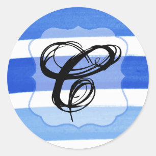 20 - 1.5  Envelope Seal Ombre Stripe Blue Line Fad