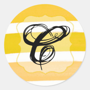 20 - 1.5  Envelope Seal Ombre Stripe Yellow Line