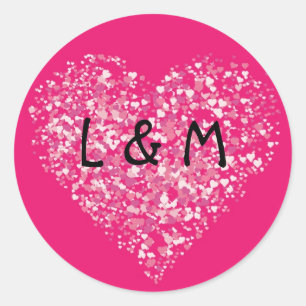 20 - 1.5  Envelope Seal Pink Floral Petals Flower