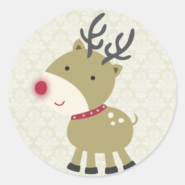 20 - 1.5" Envelope Seal Reindeer (Front)