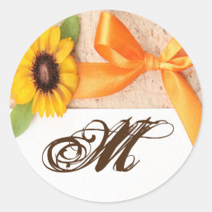 20 - 1.5 Envelope Seal Rustic Sunflower Country