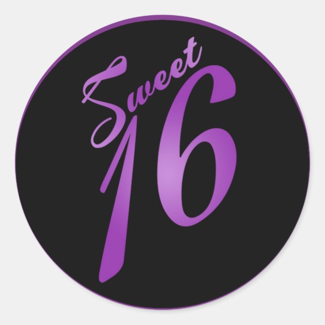 20 - 1.5"  Envelope Seal Sweet 16 Sweet 16 Purple (Front)