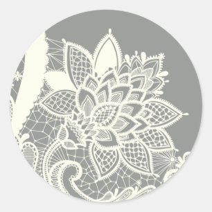 20 - 1.5 Envelope Seal Vintage Victorian Lace Gre