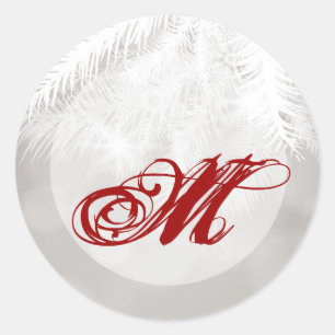 20 - 1.5  Envelope Seal Winter White Pine Tree Nee