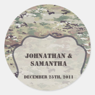 20 - 1.5"  Favour Stickers Army OCP Camo Uniform