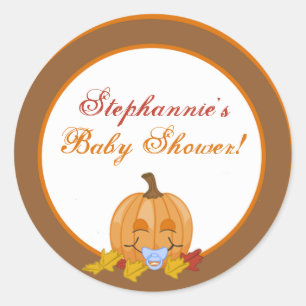 20 - 1.5" Favour Stickers Autumn Fall Pumpkin
